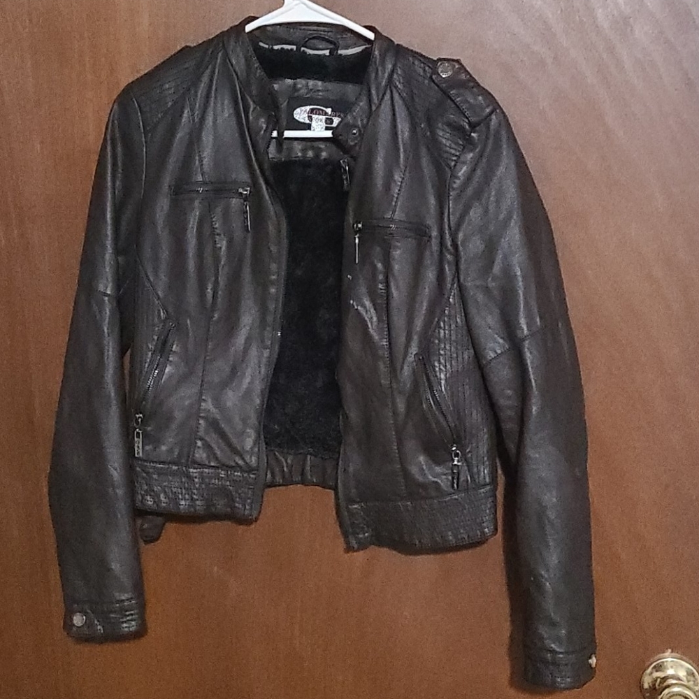 Brown pleather jacket
